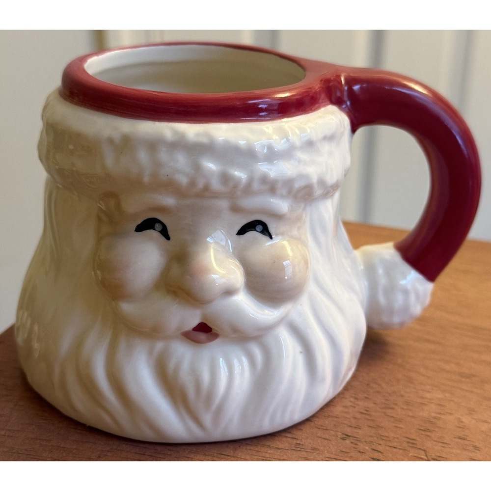 Stoneware Santa Christmas 16oz Coffee Cup Mug Threshold New